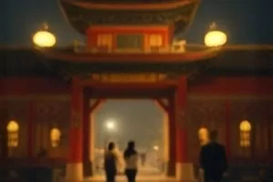 潮汐档案中档案室内卷宗堆满长桌的画面