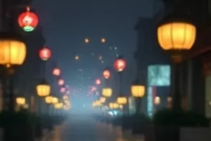 长夜电台中主播在深夜直播间调音台的画面